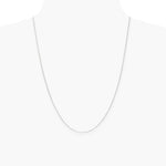 14K White Gold .8mm D/C Cable with Spring Ring Clasp Chain Necklace 14"-24" - Product Photo