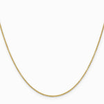 14K Yellow Gold 1.2mm Cable Chain Necklace 14"-24" - Product Photo