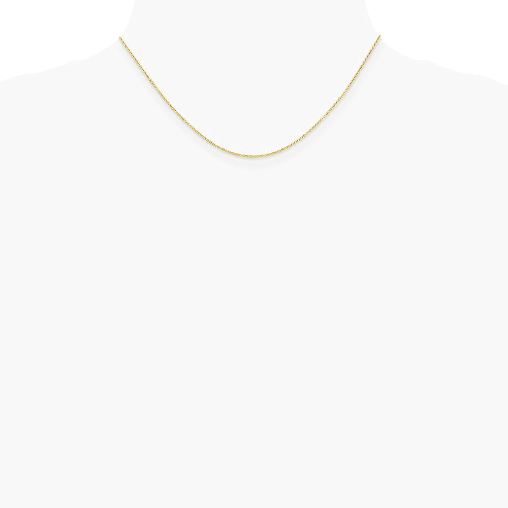 14K Yellow Gold 1.2mm Cable Chain Necklace 14"-24" - Product Photo