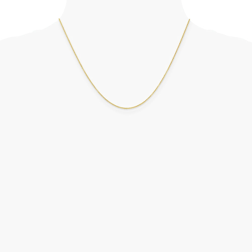 14K Yellow Gold 1.2mm Cable Chain Necklace 14"-24" - Product Photo