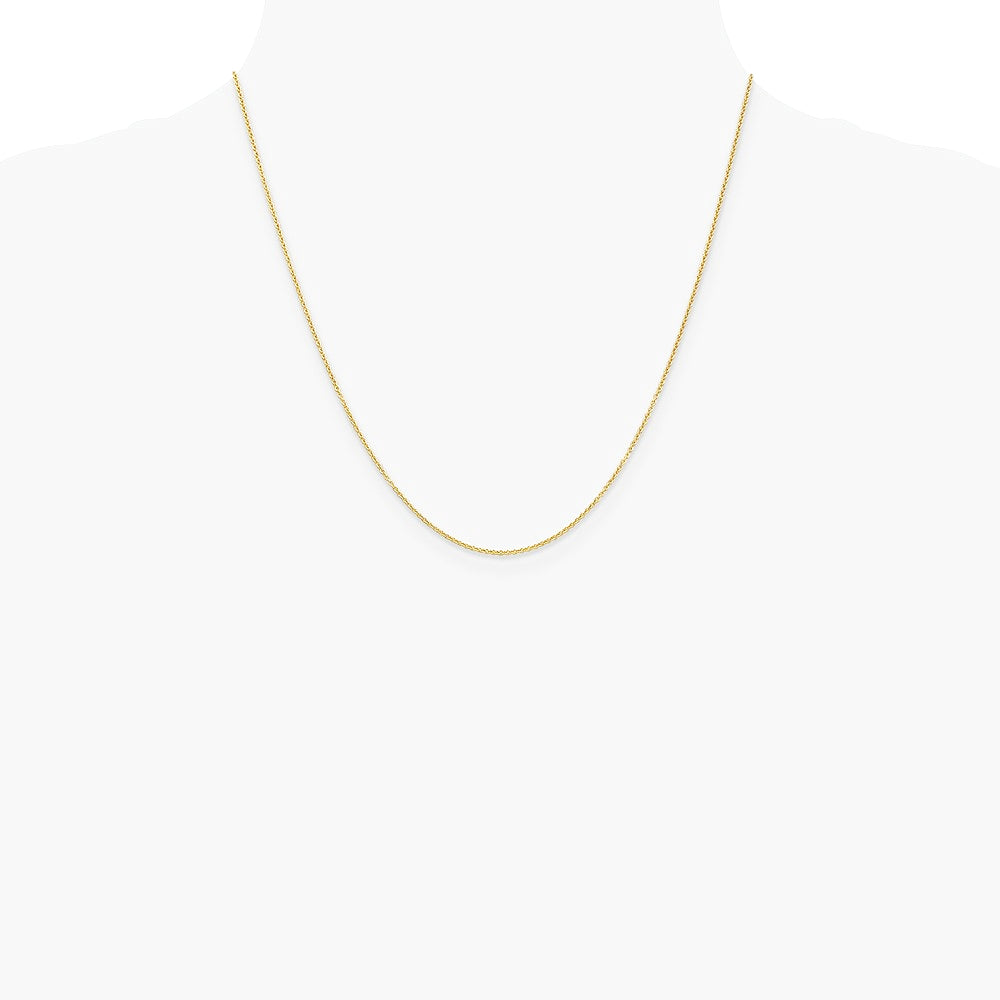 14K Yellow Gold 1.2mm Cable Chain Necklace 14"-24" - Product Photo