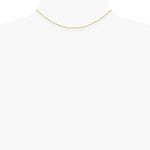 14K Yellow Gold 1.2mm Diamond-Cut Beaded Pendant Chain Necklace 14"-24" - Product Photo
