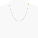 14K Yellow Gold 1.2mm Diamond-Cut Beaded Pendant Chain Necklace 14"-24" - Product Photo