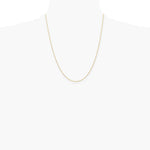 14K Yellow Gold 1.2mm Diamond-Cut Beaded Pendant Chain Necklace 14"-24" - Product Photo