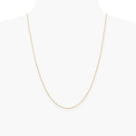 14K Yellow Gold 1.2mm Diamond-Cut Beaded Pendant Chain Necklace 14"-24" - Product Photo