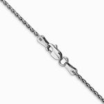 14K White Gold 1.5mm Parisian Wheat Chain Necklace 14"-30" - Product Photo