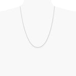 14K White Gold 1.5mm Parisian Wheat Chain Necklace 14"-30" - Product Photo
