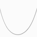 14K White Gold 1.4mm Diamond-Cut Parisian Wheat Chain Necklace 16"-30" - Product Photo