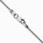 14K White Gold 1.4mm Diamond-Cut Parisian Wheat Chain Necklace 16"-30" - Product Photo