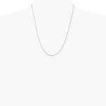 14K White Gold 1.4mm Diamond-Cut Parisian Wheat Chain Necklace 16"-30" - Product Photo