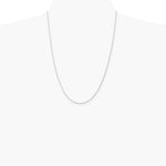 14K White Gold 1.4mm Diamond-Cut Parisian Wheat Chain Necklace 16"-30" - Product Photo