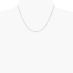 14K White Gold .7 mm Round Parisian Wheat Chain Necklace 16"-24" - Product Photo