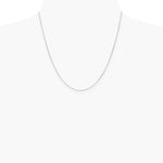 14K White Gold .7 mm Round Parisian Wheat Chain Necklace 16"-24" - Product Photo