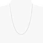 14K White Gold .7 mm Round Parisian Wheat Chain Necklace 16"-24" - Product Photo