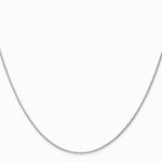 14K White Gold 1mm Round Parisian Wheat Chain Necklace 16"-24" - Product Photo