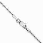 14K White Gold 1mm Round Parisian Wheat Chain Necklace 16"-24" - Product Photo