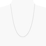 14K White Gold 1mm Round Parisian Wheat Chain Necklace 16"-24" - Product Photo
