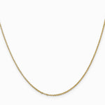 14K Yellow Gold 1.15mm Rolo Pendant Chain Necklace 16"-24" - Product Photo