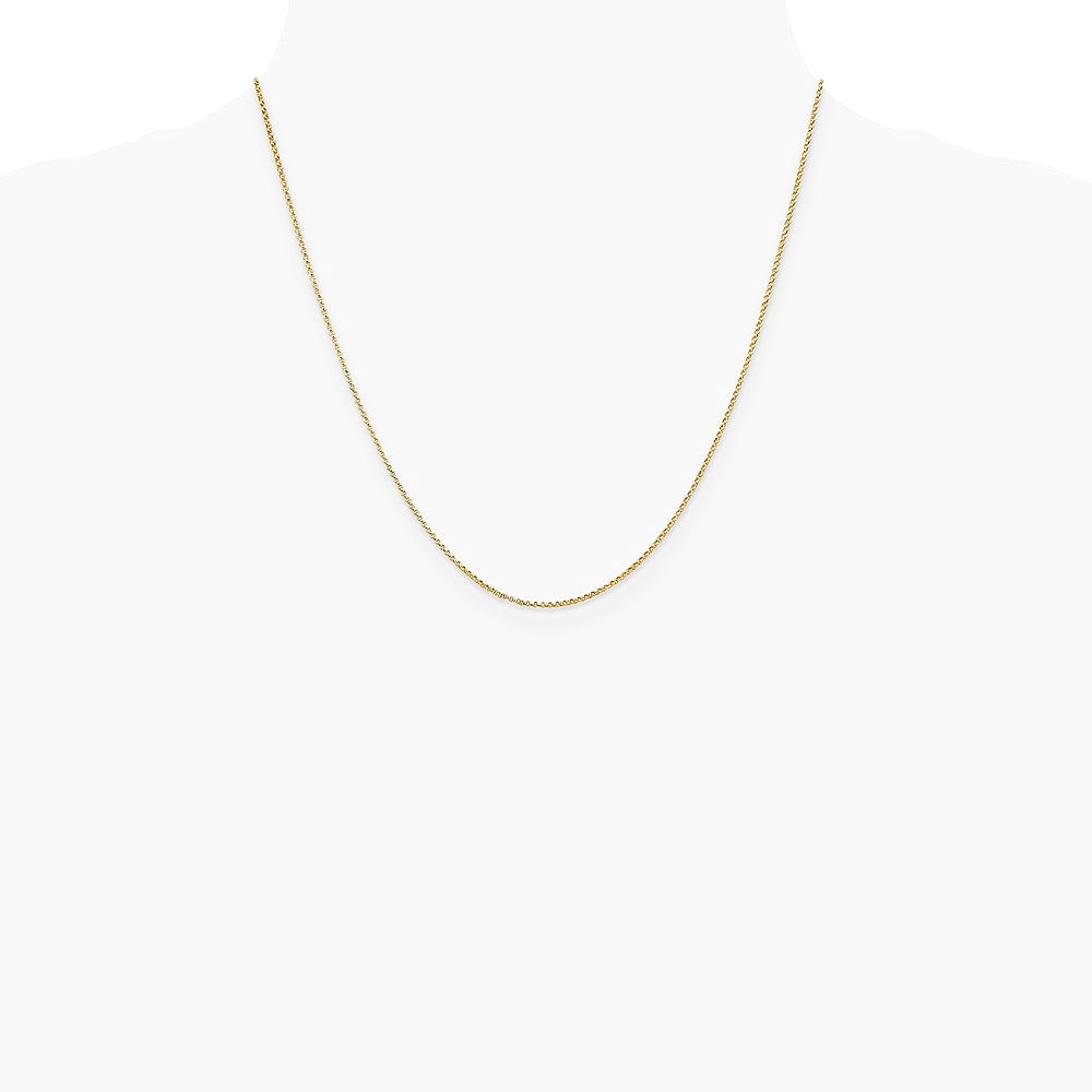14K Yellow Gold 1.15mm Rolo Pendant Chain Necklace 16"-24" - Product Photo