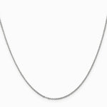 14K White Gold 1.15mm Rolo Pendant Chain Necklace 16"-24" - Product Photo