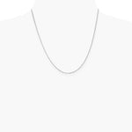14K White Gold 1.15mm Rolo Pendant Chain Necklace 16"-24" - Product Photo