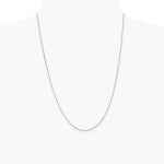 14K White Gold 1.15mm Rolo Pendant Chain Necklace 16"-24" - Product Photo