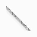 14K White Gold 1.15mm Rolo Pendant Chain Necklace 16"-24" - Product Photo