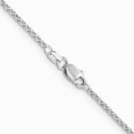 14K White Gold 1.55mm Rolo Pendant Chain Necklace 16"-24" - Product Photo