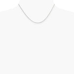 14K White Gold 1.55mm Rolo Pendant Chain Necklace 16"-24" - Product Photo