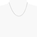 14K White Gold 1.55mm Rolo Pendant Chain Necklace 16"-24" - Product Photo