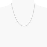14K White Gold 1.55mm Rolo Pendant Chain Necklace 16"-24" - Product Photo