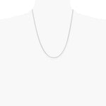 14K White Gold 1.55mm Rolo Pendant Chain Necklace 16"-24" - Product Photo