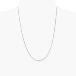 14K White Gold 1.55mm Rolo Pendant Chain Necklace 16"-24" - Product Photo