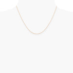 14K Rose Gold .5mm Baby Rope Chain Necklace 16"-24" - Product Photo