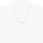 14K Rose Gold .5mm Baby Rope Chain Necklace 16"-24" - Product Photo