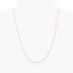14K Rose Gold .5mm Baby Rope Chain Necklace 16"-24" - Product Photo