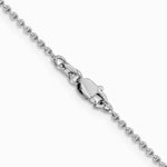 14K White Gold 1.4mm Forzantine Cable Chain Necklace 16"-24" - Product Photo