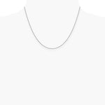 14K White Gold 1.4mm Forzantine Cable Chain Necklace 16"-24" - Product Photo