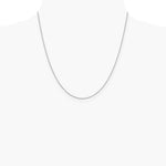 14K White Gold 1.4mm Forzantine Cable Chain Necklace 16"-24" - Product Photo