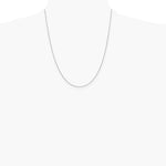 14K White Gold 1.4mm Forzantine Cable Chain Necklace 16"-24" - Product Photo
