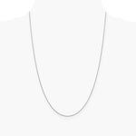 14K White Gold 1.4mm Forzantine Cable Chain Necklace 16"-24" - Product Photo