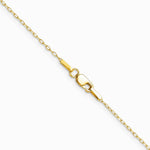 14K Yellow Gold .8mm Diamond-Cut Forzantine Cable Chain Necklace 16"-30" - Product Photo