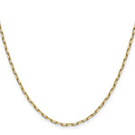 14k 2.1mm Solid Beveled Paperclip Chain - Product Photo