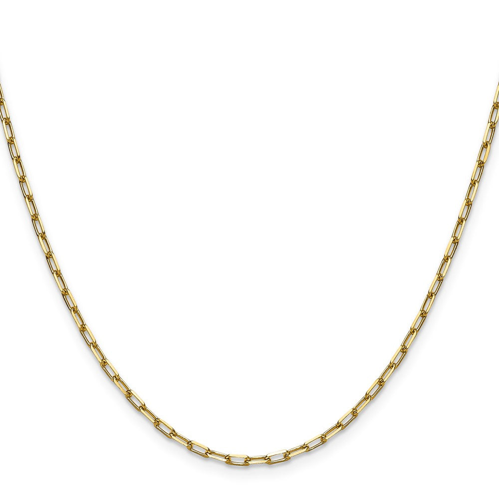 14k 2.1mm Solid Beveled Paperclip Chain - Product Photo