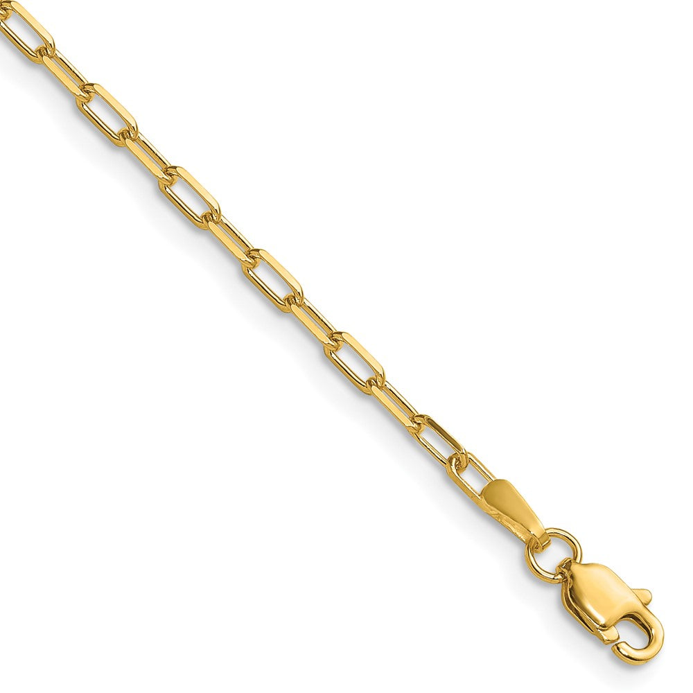 14k 2.1mm Solid Beveled Paperclip Chain - Product Photo