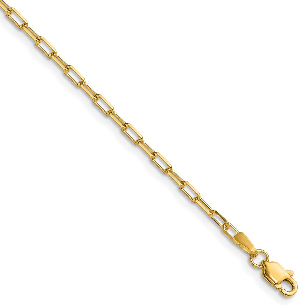 14k 2.1mm Solid Beveled Paperclip Chain - Product Photo