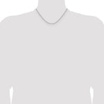 14k White Gold 2.1mm Solid Beveled Paperclip Chain - Product Photo