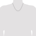 14k White Gold 2.1mm Solid Beveled Paperclip Chain - Product Photo