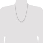 14k White Gold 2.1mm Solid Beveled Paperclip Chain - Product Photo