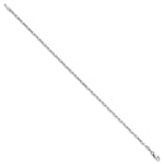 14k White Gold 2.1mm Solid Beveled Paperclip Chain - Product Photo